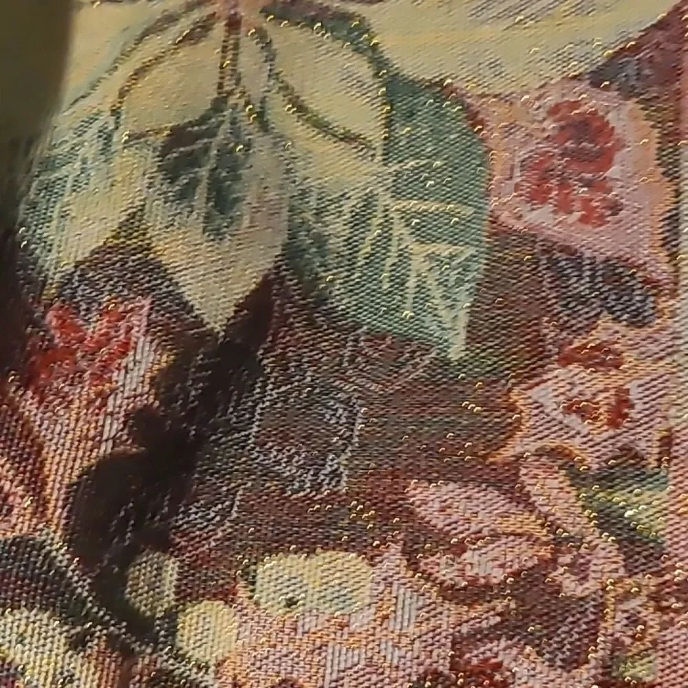 Festive Poinsettia Tapestry Table Runner